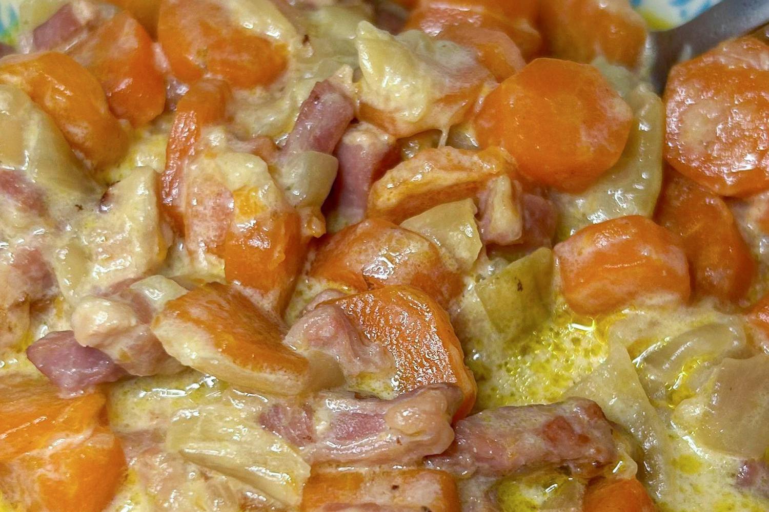 Carottes façon carbonara